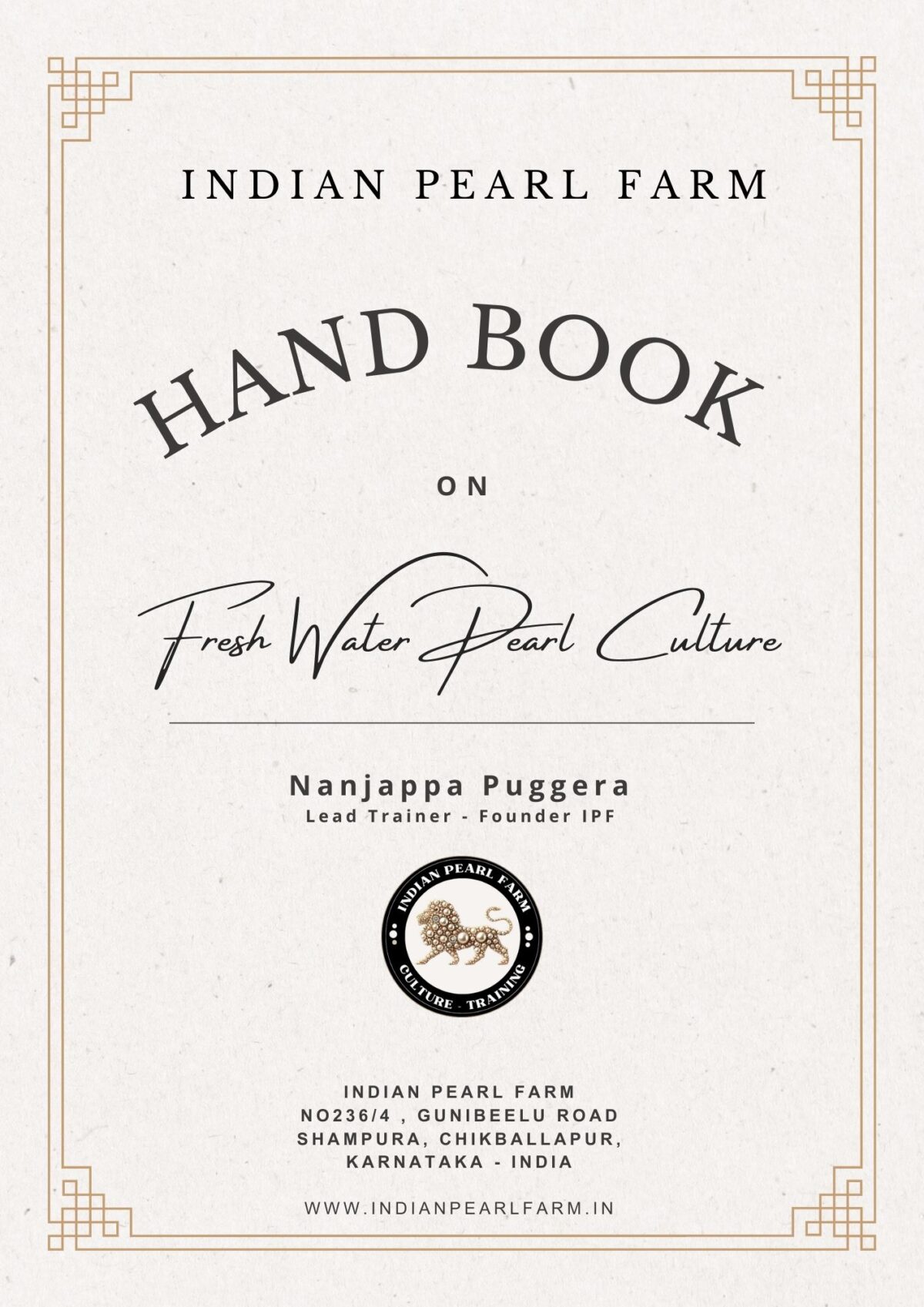 Handbook on Freshwater Pearl Culture