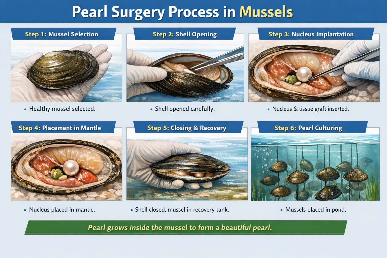 nucleus implantation in pearl farming