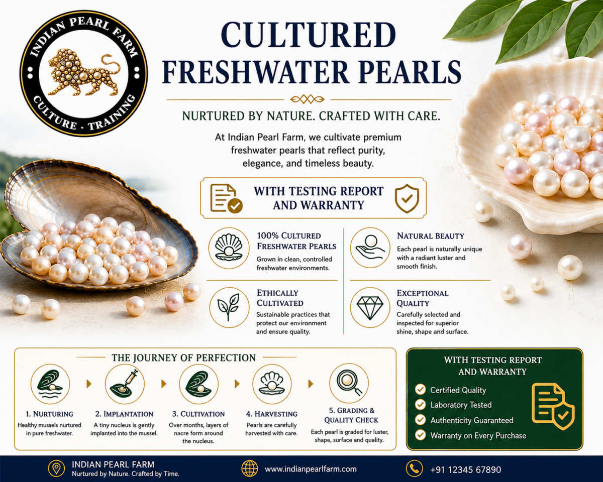 Freshwater Pearls from Indian Pearl Farm